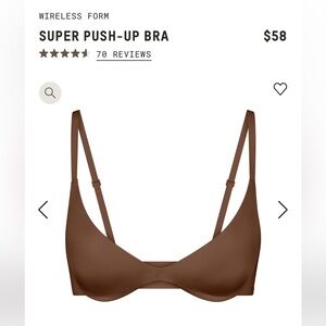 SKIMS Wireless Form Push-Up Bra